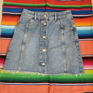 Topshop button down Jean skirt